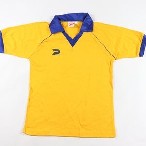 80s New Patrick Mens Medium Soccer Jersey Yellow
